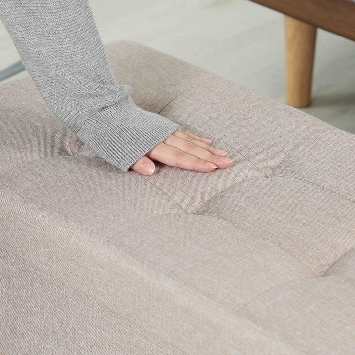 スツール収納キャスター付長方形座面高39.5cmベルクフォールディングベンチ