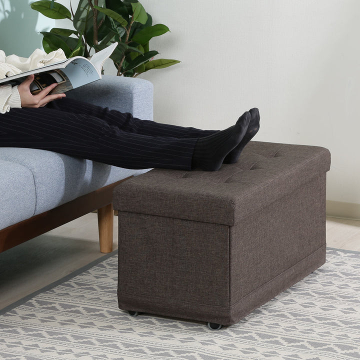 スツール収納キャスター付長方形座面高39.5cmベルクフォールディングベンチ