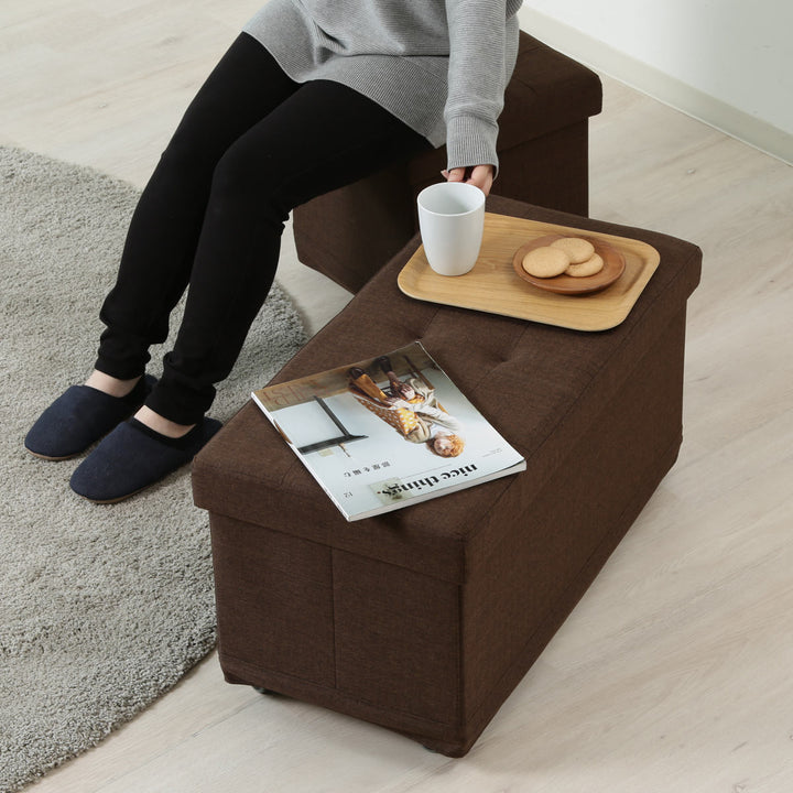 スツール収納キャスター付長方形座面高39.5cmベルクフォールディングベンチ