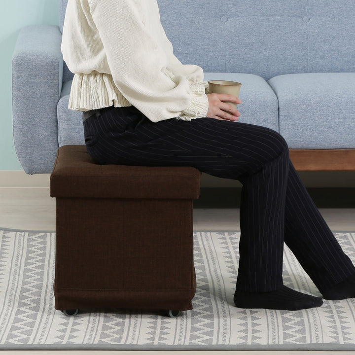 スツール収納キャスター付正方形座面高39.5cmベルクフォールディングベンチ