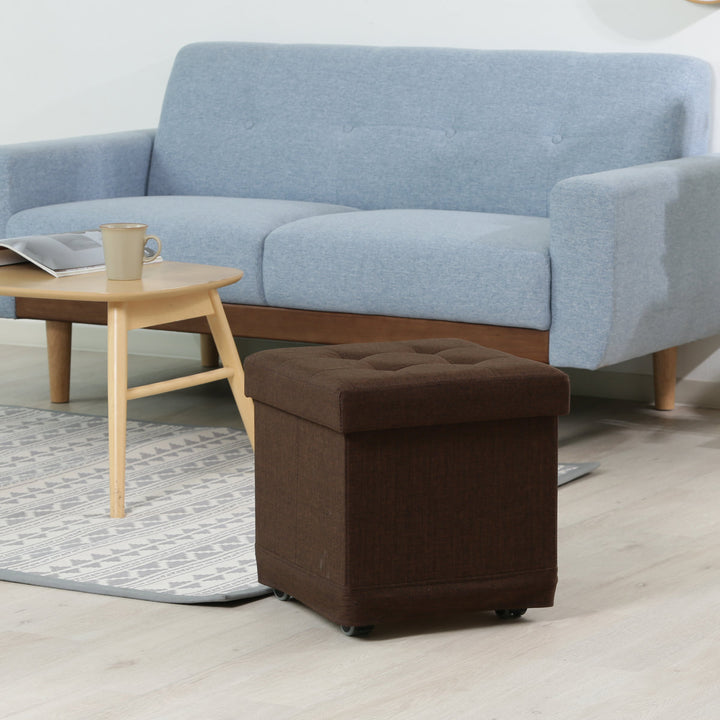 スツール収納キャスター付正方形座面高39.5cmベルクフォールディングベンチ