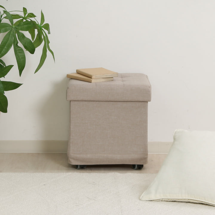 スツール収納キャスター付正方形座面高39.5cmベルクフォールディングベンチ