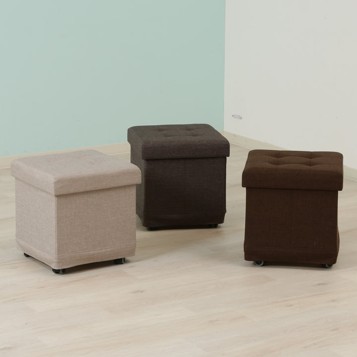 スツール収納キャスター付正方形座面高39.5cmベルクフォールディングベンチ