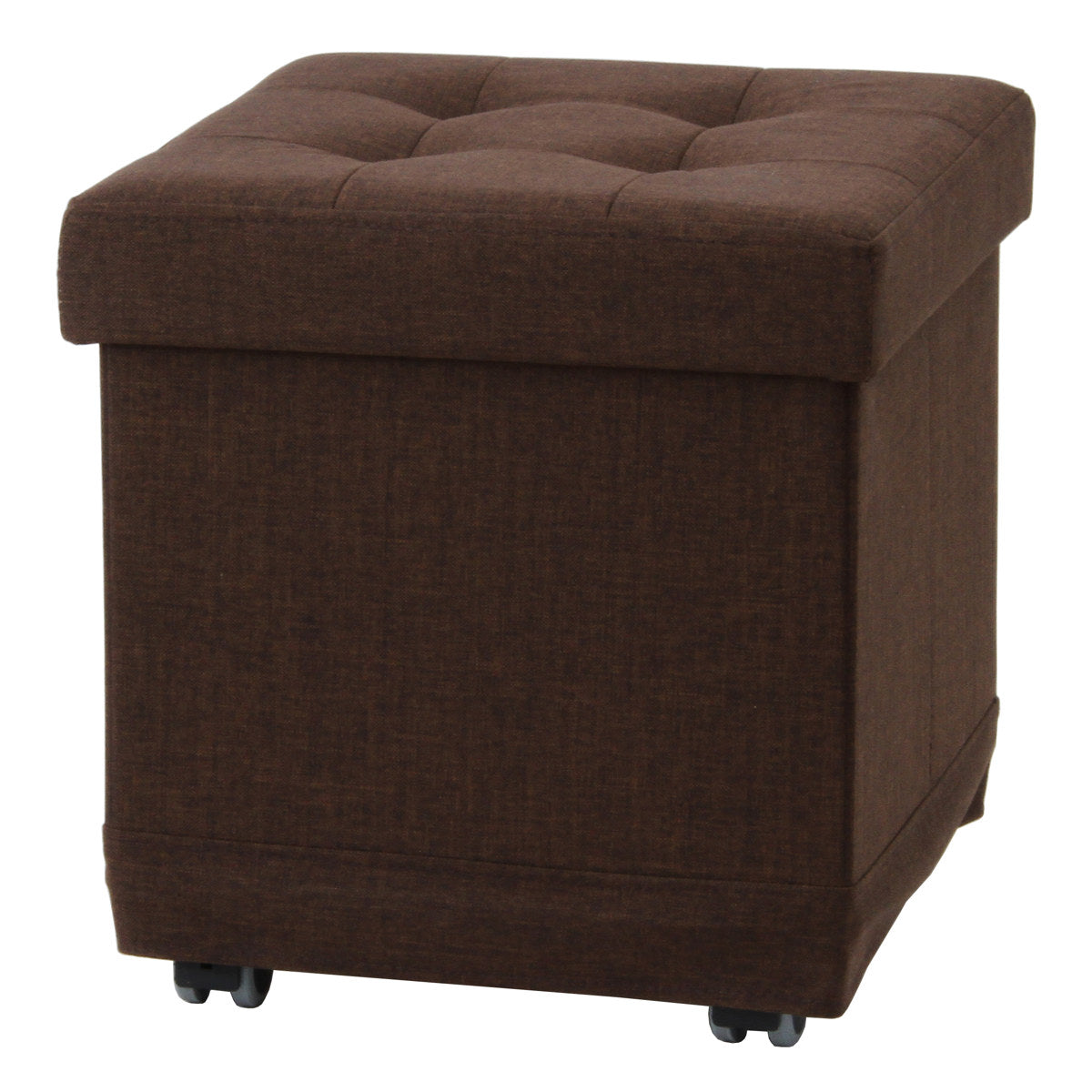 スツール 収納 キャスター付 正方形 座面高39.5cm ベルク