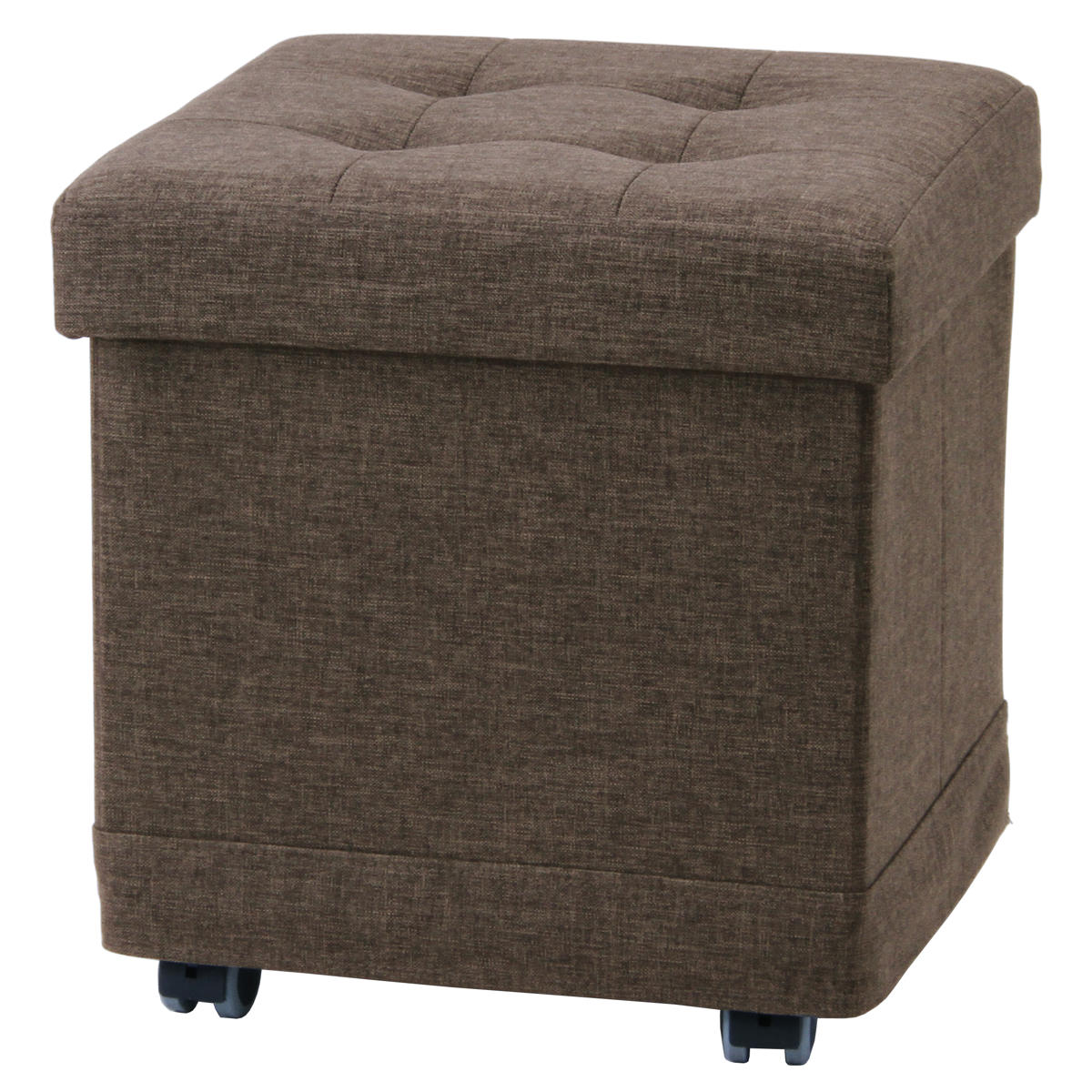 スツール 収納 キャスター付 正方形 座面高39.5cm ベルク