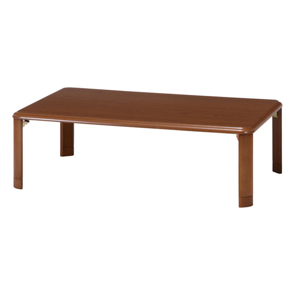 ローテーブル幅120×奥行75×高さ33・38cm軽量折りたたみ座卓継脚付