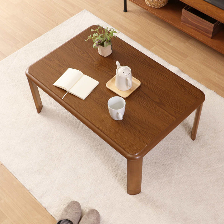 ローテーブル幅90×奥行60×高さ33・38cm軽量折りたたみ座卓継脚付