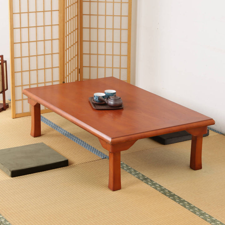 ローテーブル幅120×奥行75×高さ34cm折脚和風座卓