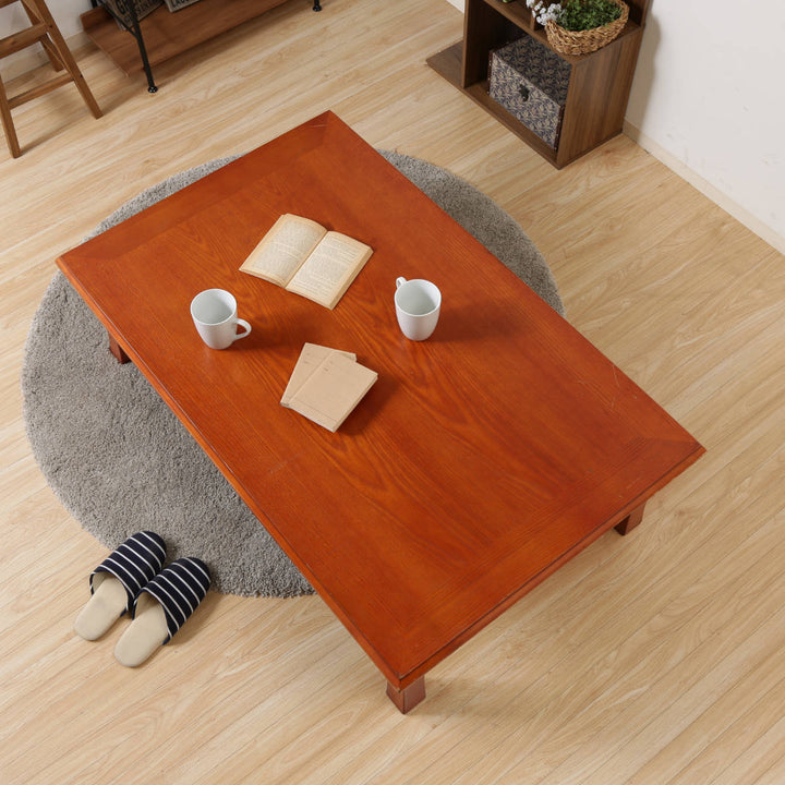 ローテーブル幅120×奥行75×高さ34cm折脚和風座卓