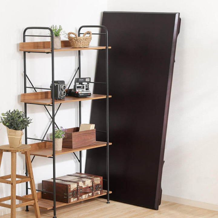 ローテーブル幅150×奥行75×高さ34cm紫檀色折脚和風座卓