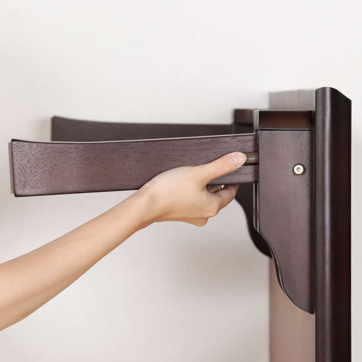 ローテーブル幅120×奥行75×高さ34cm紫檀色折脚和風座卓