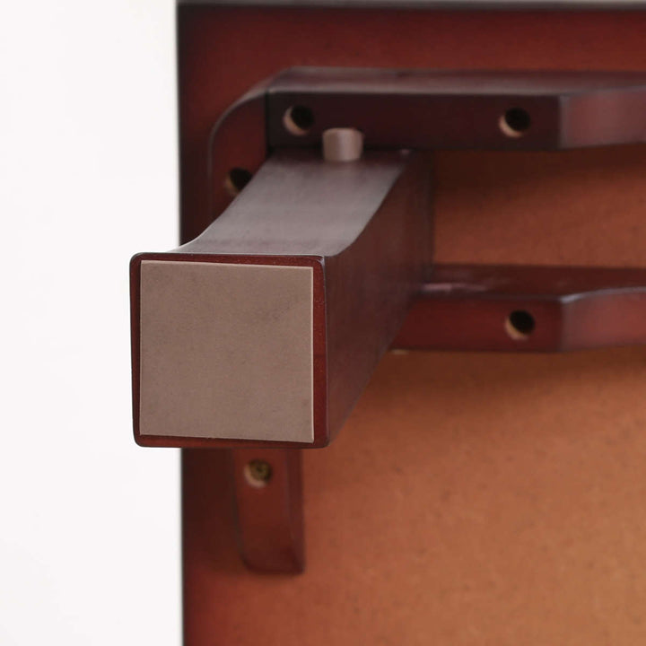 ローテーブル幅120×奥行75×高さ34cm紫檀色折脚和風座卓