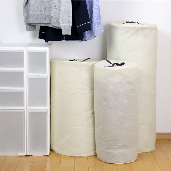布団収納袋掛け布団用円筒型収納袋布団収納ケース省スペース当店オリジナル商品