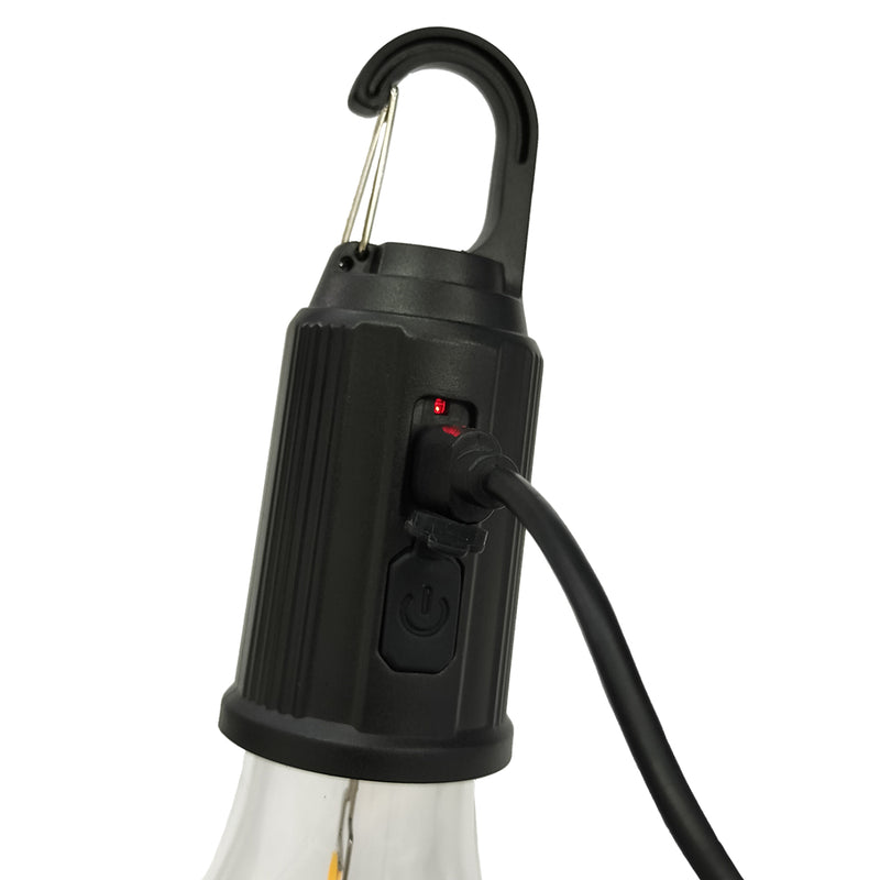 充電式ライトUSB充電式電球型ライトカラビナ付き60～200ルーメン