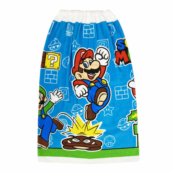 巻きタオルスーパーマリオパネル柄80×110cm
