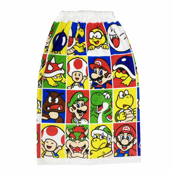 巻きタオルスーパーマリオ図鑑柄80×110cm