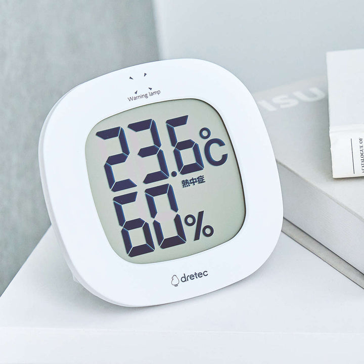 温湿度計デジタル温湿度計ルミール3色LED熱中症対策インフルエンザ予防ドリテック