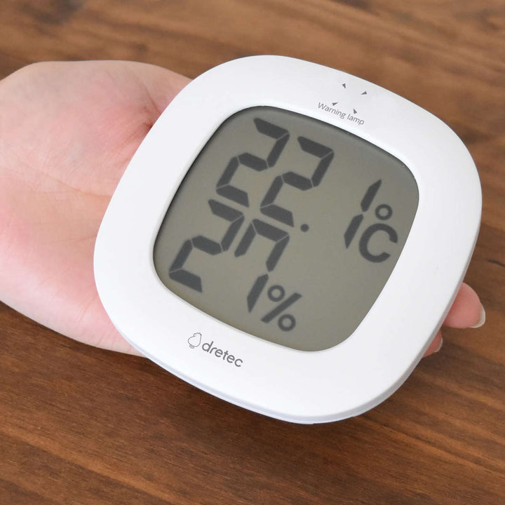 温湿度計デジタル温湿度計ルミール3色LED熱中症対策インフルエンザ予防ドリテック