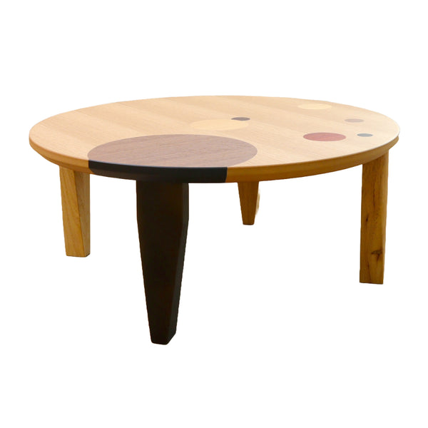 ローテーブル折りたたみ円型直径75cmアース