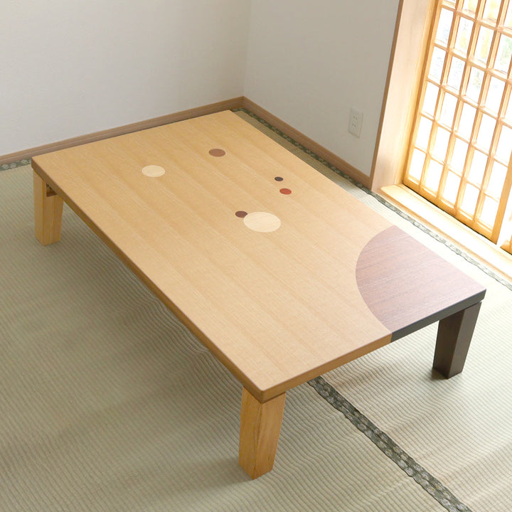 ローテーブル折りたたみ角型幅135cmアース