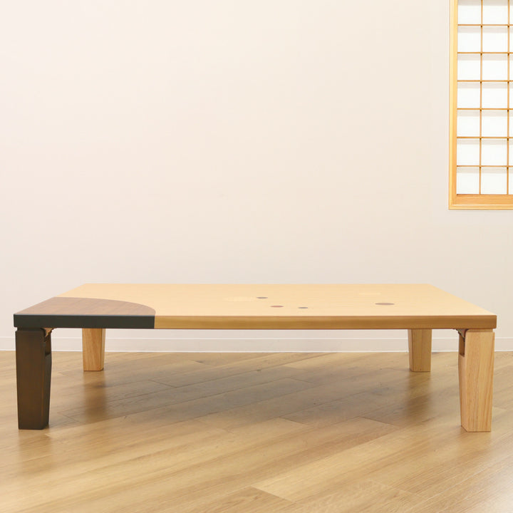 ローテーブル折りたたみ角型幅135cmアース