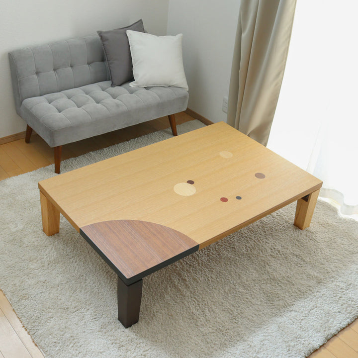 ローテーブル折りたたみ角型幅135cmアース