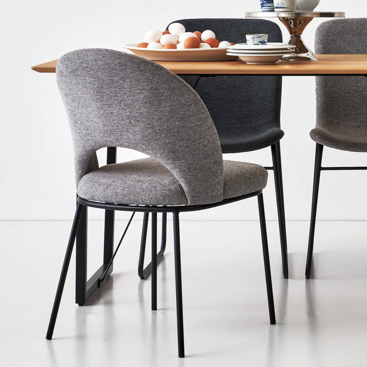 ダイニングチェア座面高46cmスチール脚