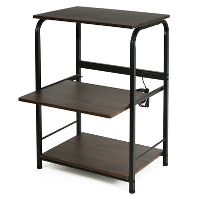 レンジラック ロータイプ 幅55cm×高さ83cm スチール 2口コンセント付