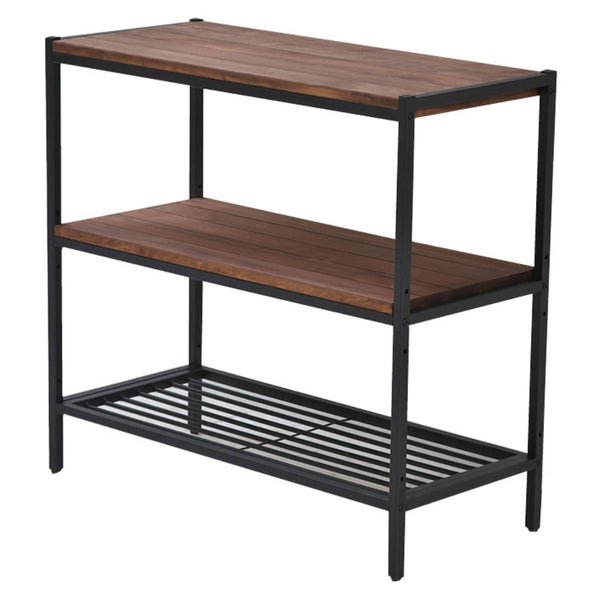 オープンラック3段奥行38cm天然木BRICK