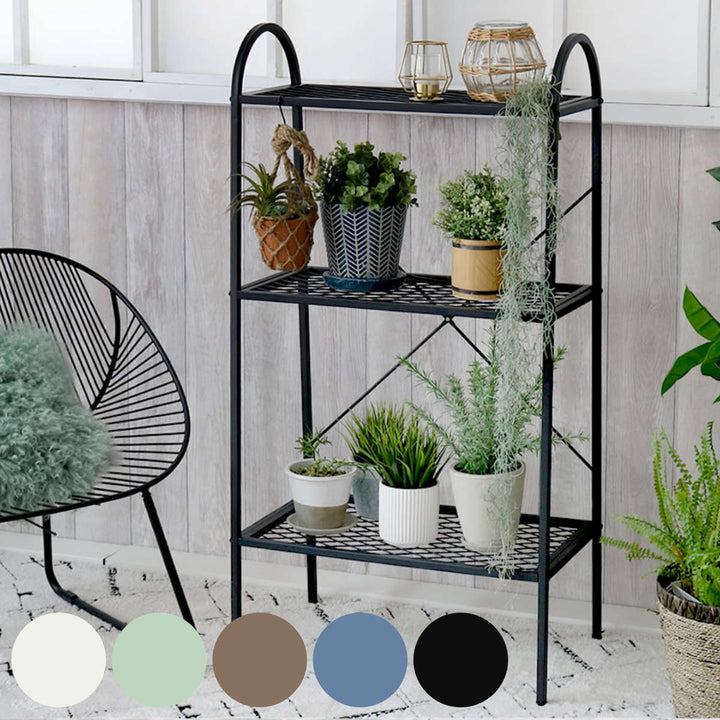 オープンスチールラック3段メッシュ撥水ガーデン