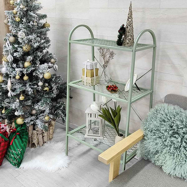 オープンスチールラック3段メッシュ撥水ガーデン