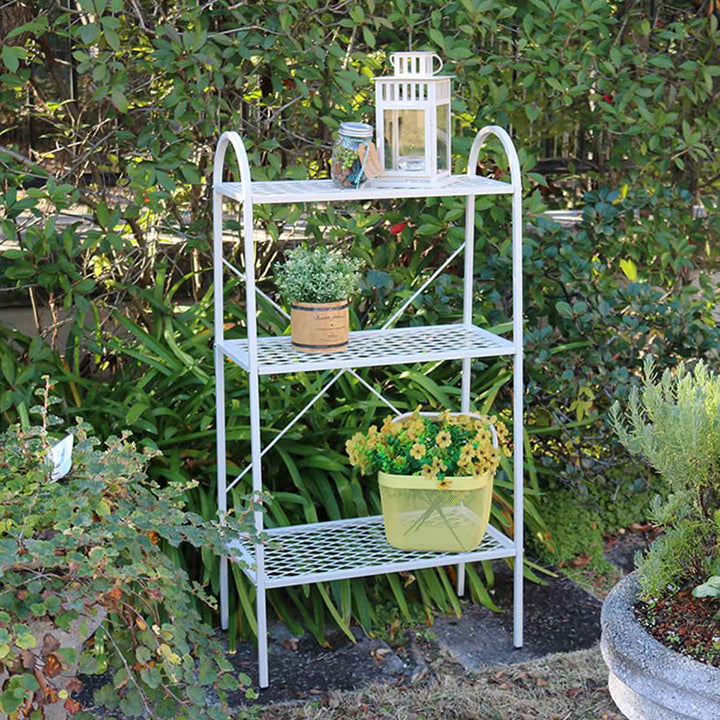 オープンスチールラック3段メッシュ撥水ガーデン