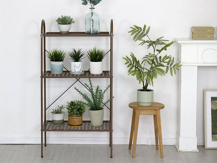 オープンスチールラック3段メッシュ撥水ガーデン