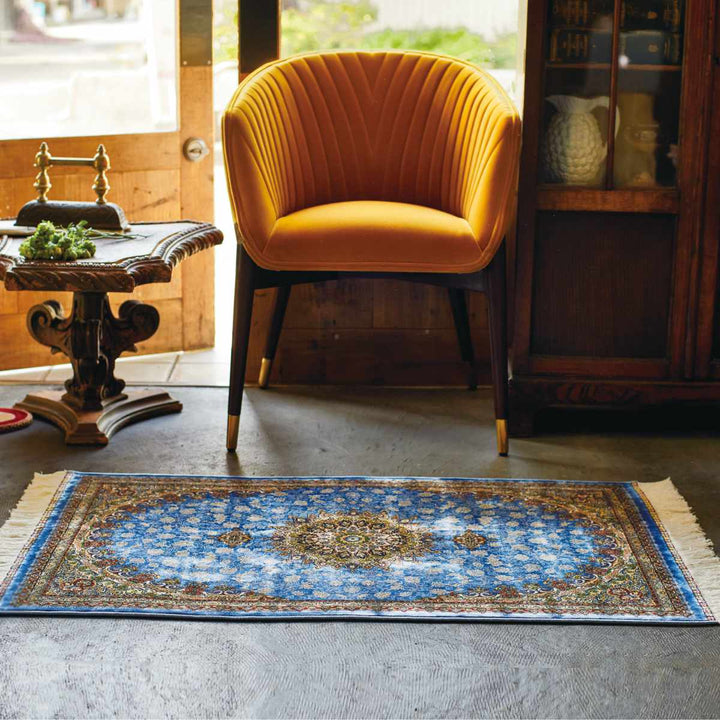 インテリアマットラグマットミュゼウィルトン織り50×80cmメダリオン柄