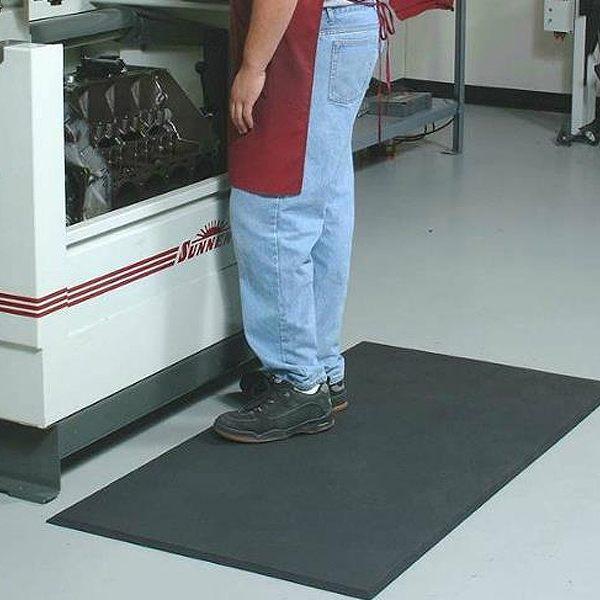 【法人限定】 クッションマット 業務用 疲労軽減 オーソマット 穴なし 91×152 cm ブラック