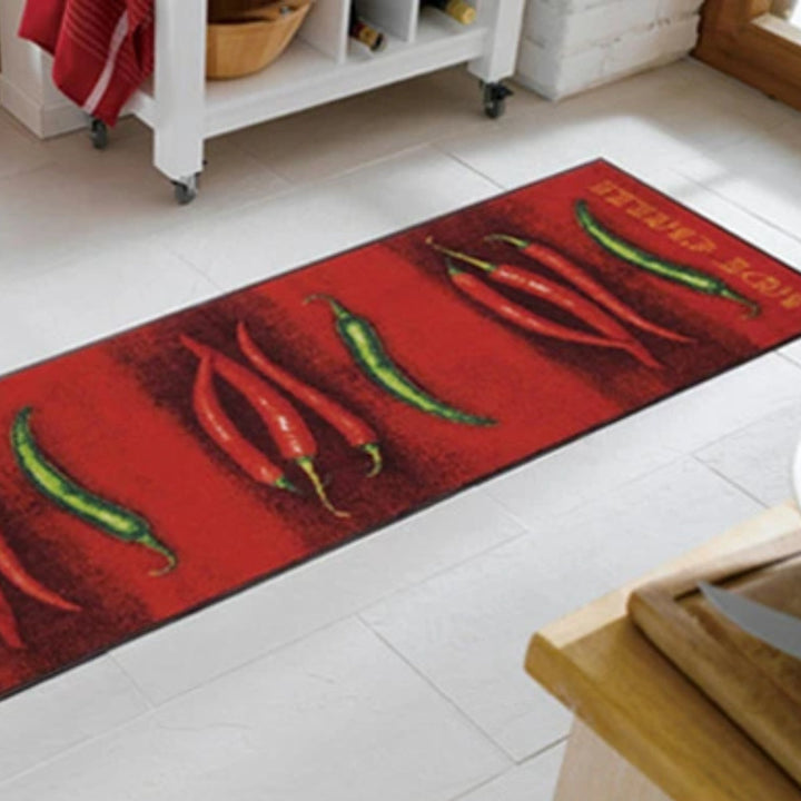 キッチンマットwash＋dryウォッシュアンドドライHotChili屋内屋外兼用60×180cm