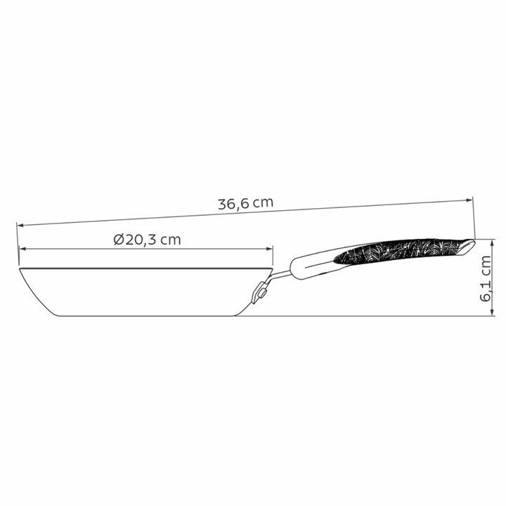 フライパン20cmリーフフッ素樹脂加工トラモンティーナ