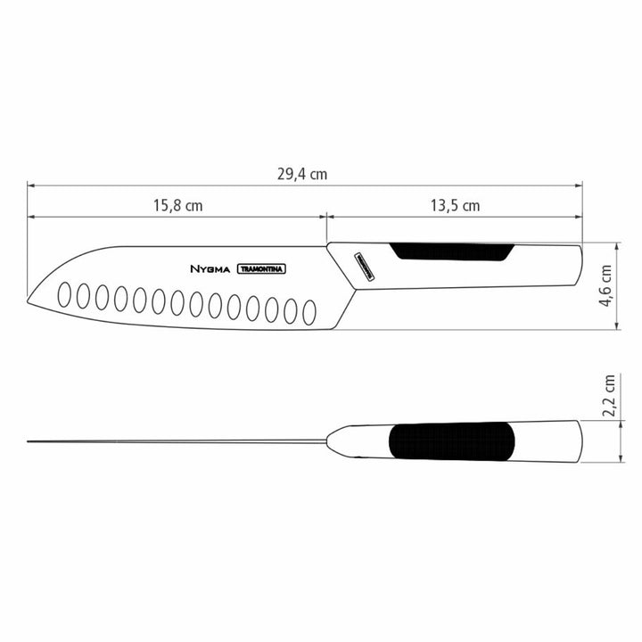 三徳包丁15.8cmニグマブラック超軽量トラモンティーナ7インチ