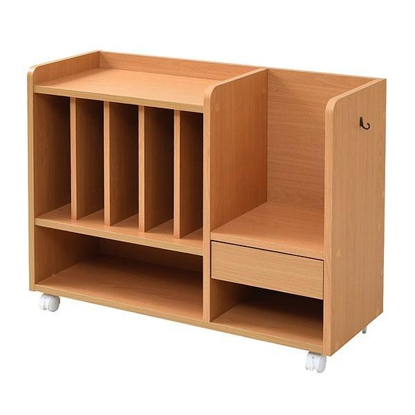 ランドセルラック幅82cmキャスター付き木製カウンター下収納