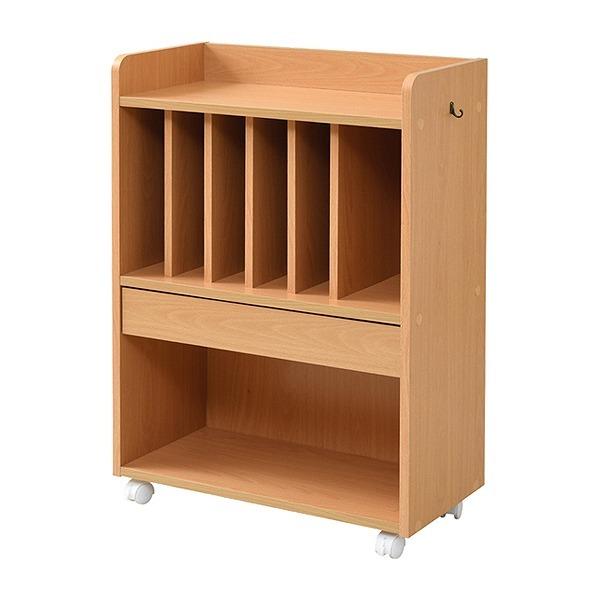 ランドセルラック幅62cmキャスター付き木製カウンター下収納