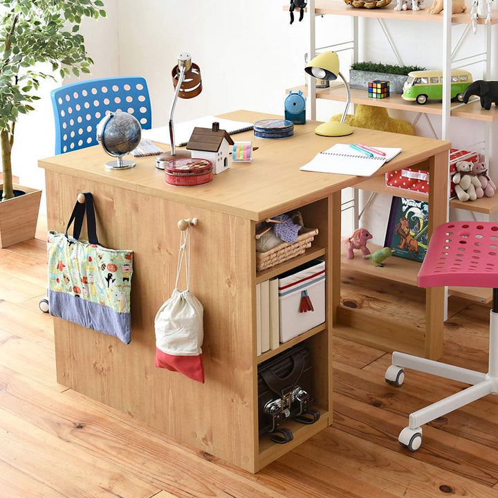学習机コンパクトツインデスク勉強机witsラック・チェスト付