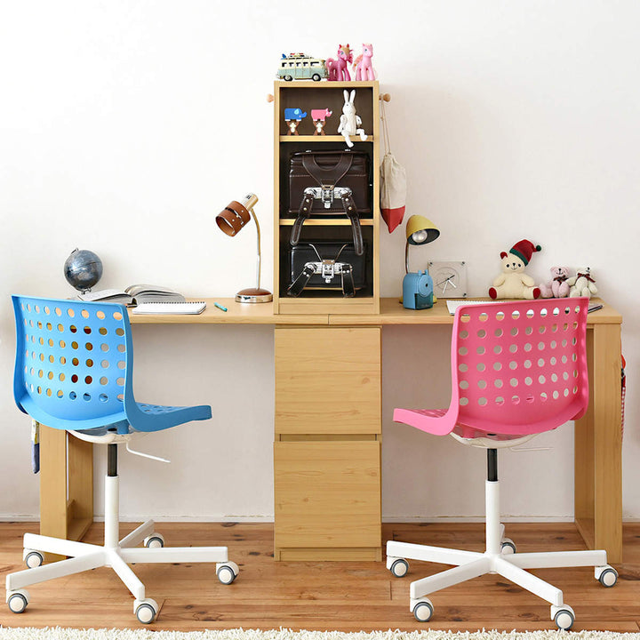 学習机コンパクトツインデスク勉強机witsラック・チェスト付