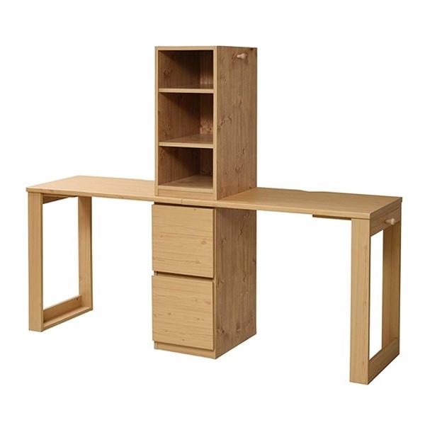 学習机コンパクトツインデスク勉強机witsラック・チェスト付