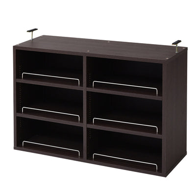 上置き棚 本棚 幅81cm 全棚可動 ブックガード付