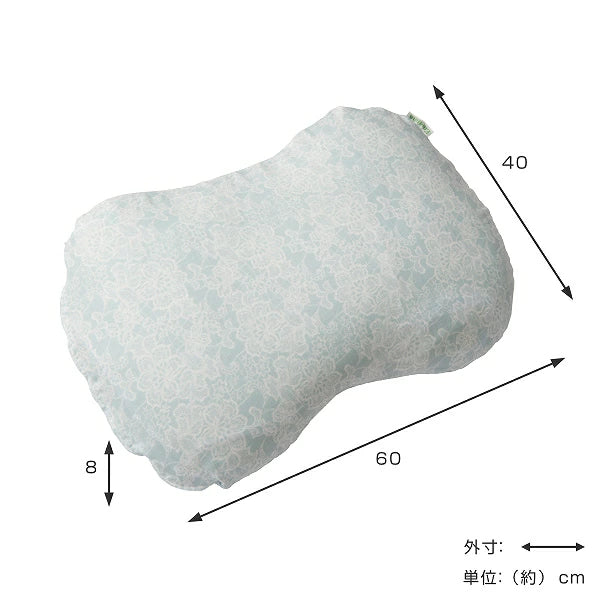 枕エネタン花柄60×40cm低反発ウレタンカバー付き日本製