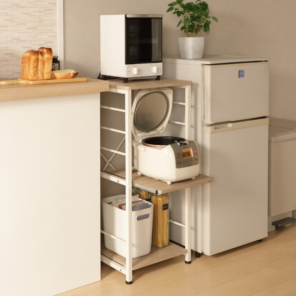 キッチンラック キッチンラック スリム 幅40cm 3段 Like Vintage – ハウジー