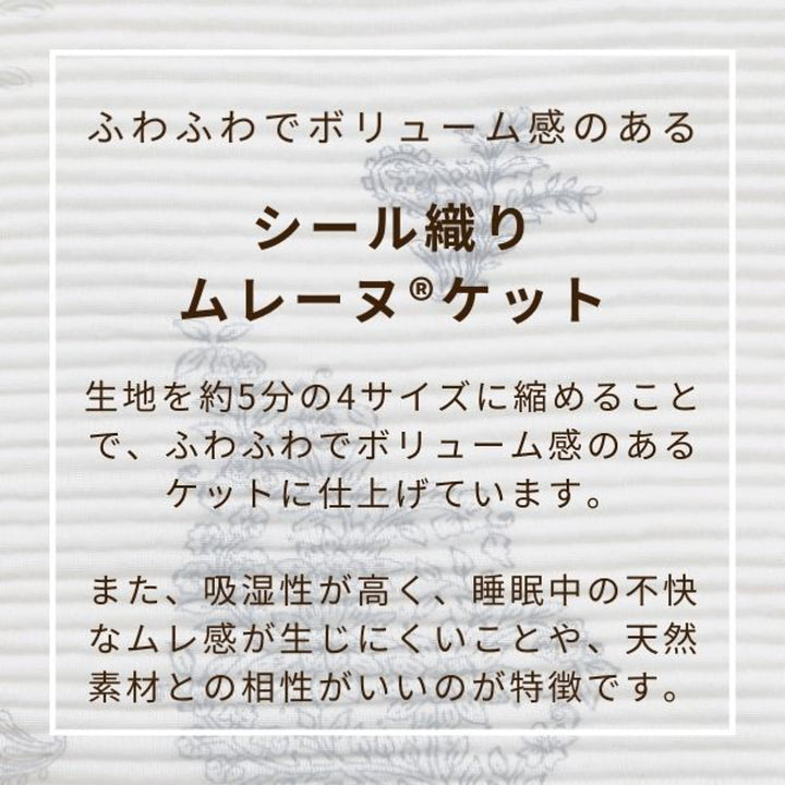 ガーゼケットシングル綿100％シール織り洗濯OK日本製きぎの暮らし