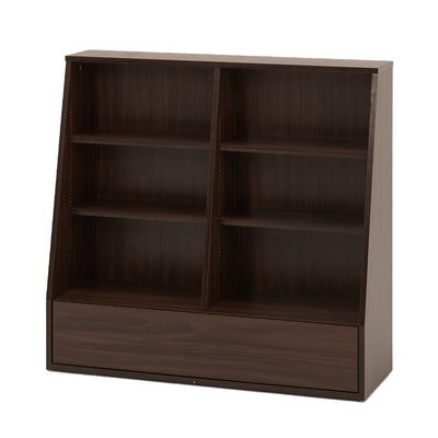 1cmピッチ可動 本棚 幅90cm ロータイプ 可動棚4枚 引出し付