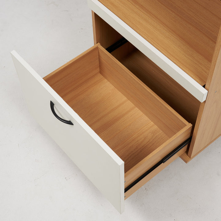 並べて使える食器棚幅60cm2口コンセントスライド棚Aタイプ