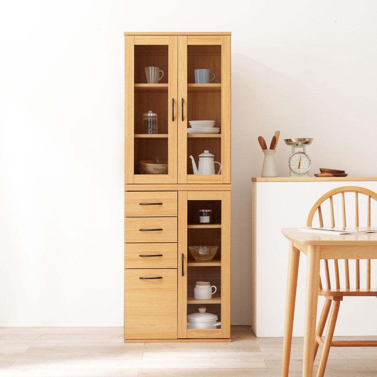 maar 様へホワイト食器棚 ガラス扉付き maar 様へホワイト食器棚 ガラス扉付き Amazon｜不二貿易 食器棚